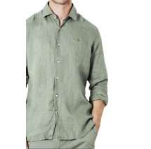U.S POLO ASSN IVOR 002371 EH03 SHIRT LS REGULAR FIT  ΠΟΥΚΑΜΙΣΟ ΑΝΔΡΙΚΟ GREEN