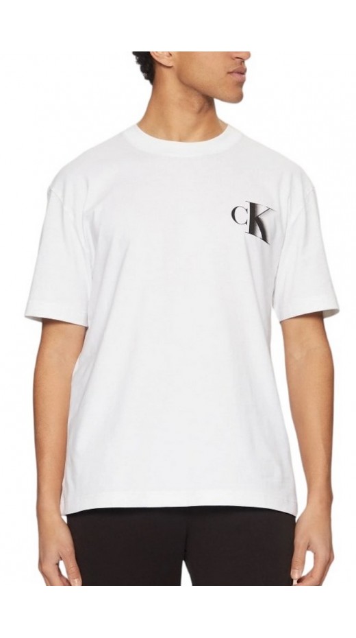CALVIN KLEIN JEANS BOLD CK TEE T-SHIRT ΜΠΛΟΥΖΑ ΑΝΔΡΙΚΗ BRIGHT WHITE