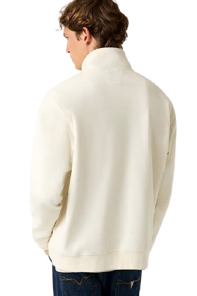 GUESS HARRIS TWILL ZIP MOCK NECK ΦΟΥΤΕΡ ΜΠΛΟΥΖΑ ΑΝΔΡΙΚΗ ECRU