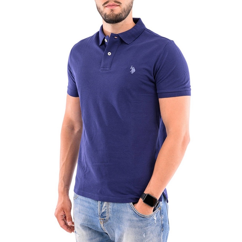 U.S POLO ASSN KING 000147 EHPD USPA BASIC POLO T-SHIRT ΜΠΛΟΥΖΑ ΑΝΔΡΙΚΗ BLUE