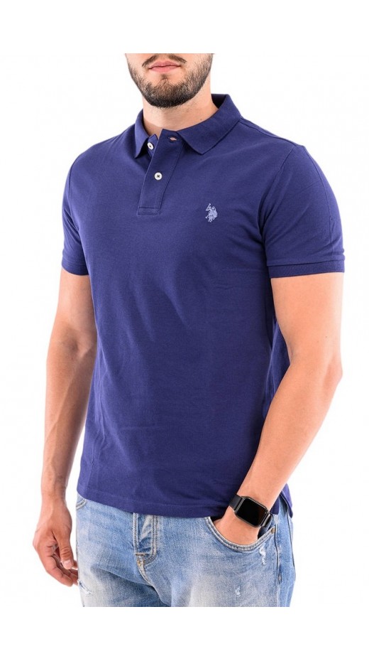 U.S POLO ASSN KING 000147 EHPD USPA BASIC POLO T-SHIRT ΜΠΛΟΥΖΑ ΑΝΔΡΙΚΗ BLUE