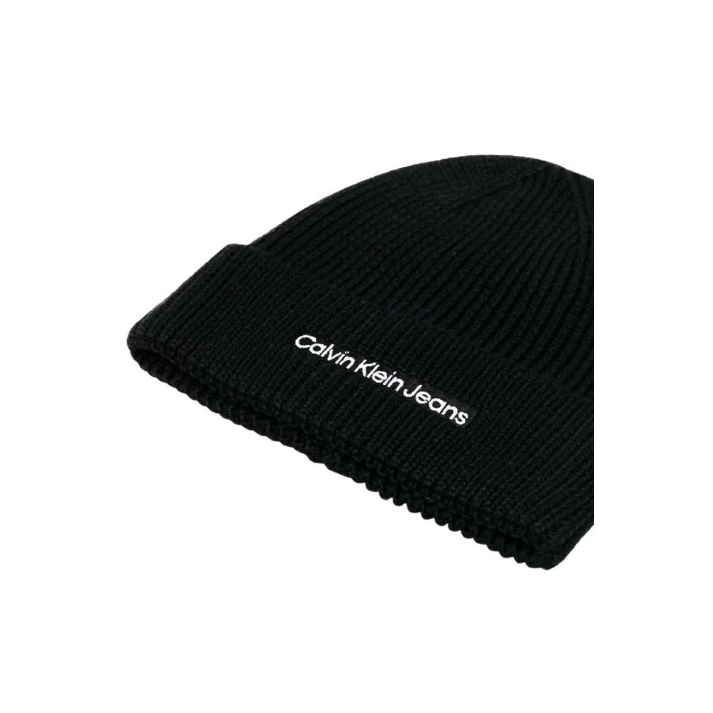 CALVIN KLEIN INSTITUTIONAL EMBRO BEANIE ΣΚΟΥΦΟΣ ΓΥΝΑΙΚΕΙΟΣ BLACK