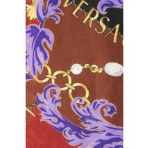 VERSACE JEANS COUTURE FOULARD LEAVES JACQUARD PATTERN H. X L. FOULARD 90CMX90CM ΦΟΥΛΑΡΙ ΓΥΝΑΙΚΕΙΟ MULTI