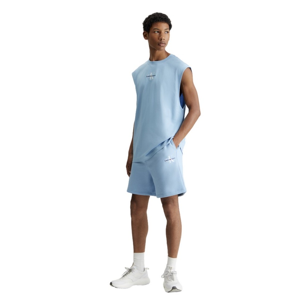 CALVIN KLEIN JEANS MONOLOGO SLEEVELESS T-SHIRT ΜΠΛΟΥΖΑ ΑΝΔΡΙΚΗ CIEL