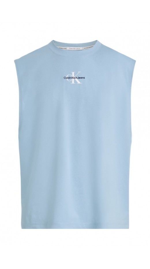 CALVIN KLEIN JEANS MONOLOGO SLEEVELESS T-SHIRT ΜΠΛΟΥΖΑ ΑΝΔΡΙΚΗ CIEL