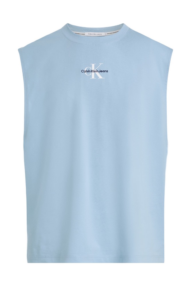 CALVIN KLEIN JEANS MONOLOGO SLEEVELESS T-SHIRT ΜΠΛΟΥΖΑ ΑΝΔΡΙΚΗ CIEL