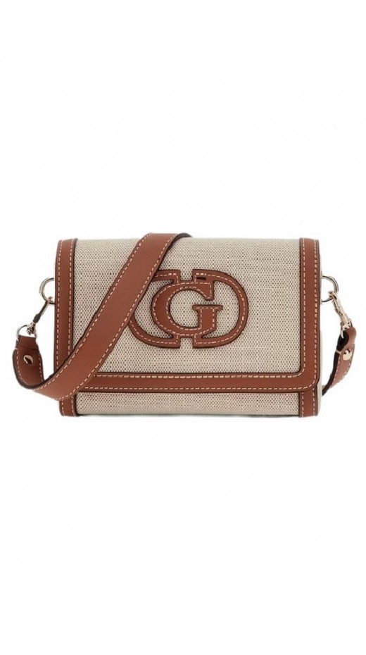 GUESS SEBINA FLAP SHOULDER BAG ΤΣΑΝΤΑ ΓΥΝΑΙΚΕΙΑ BROWN