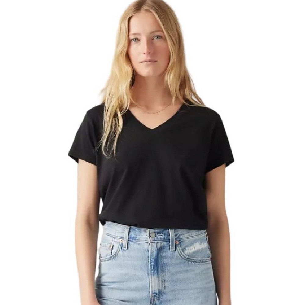 LEVIS BOXY VNECK TEE A87740008 T-SHIRT ΜΠΛΟΥΖΑ ΓΥΝΑΙΚΕΙΑ BLACK