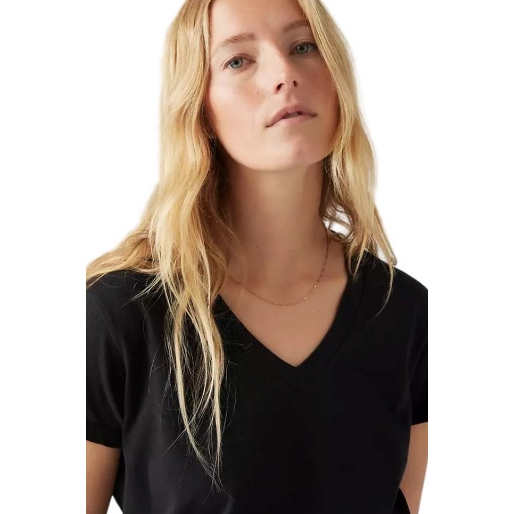 LEVIS BOXY VNECK TEE A87740008 T-SHIRT ΜΠΛΟΥΖΑ ΓΥΝΑΙΚΕΙΑ BLACK