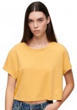 SUPERDRY SLOUCHY CROPPED T-SHIRT ΜΠΛΟΥΖΑ ΓΥΝΑΙΚΕΙΑ YELLOW