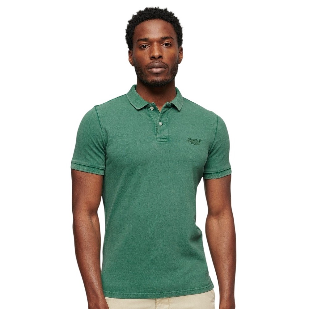 SUPERDRY VINT DESTROY POLO  T-SHIRT ΜΠΛΟΥΖΑ ΑΝΔΡΙΚΗ GREEN