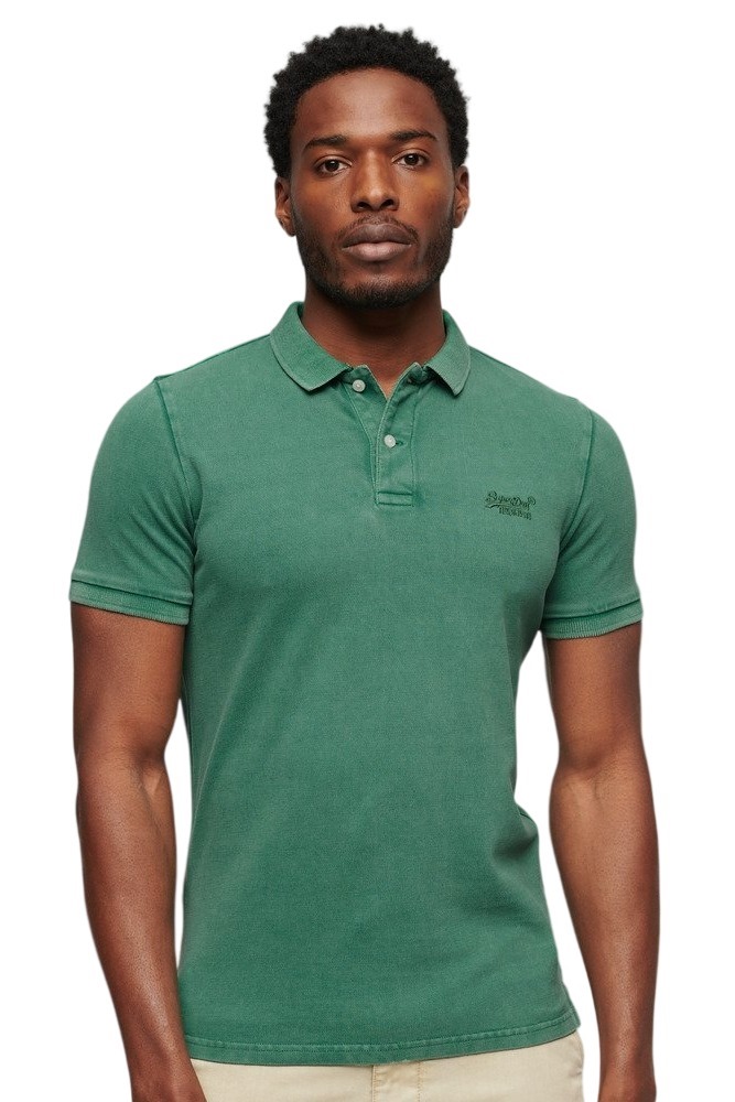 SUPERDRY VINT DESTROY POLO  T-SHIRT ΜΠΛΟΥΖΑ ΑΝΔΡΙΚΗ GREEN