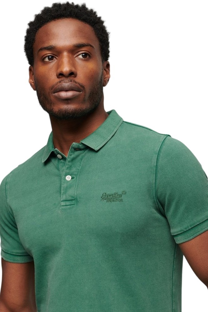 SUPERDRY VINT DESTROY POLO  T-SHIRT ΜΠΛΟΥΖΑ ΑΝΔΡΙΚΗ GREEN