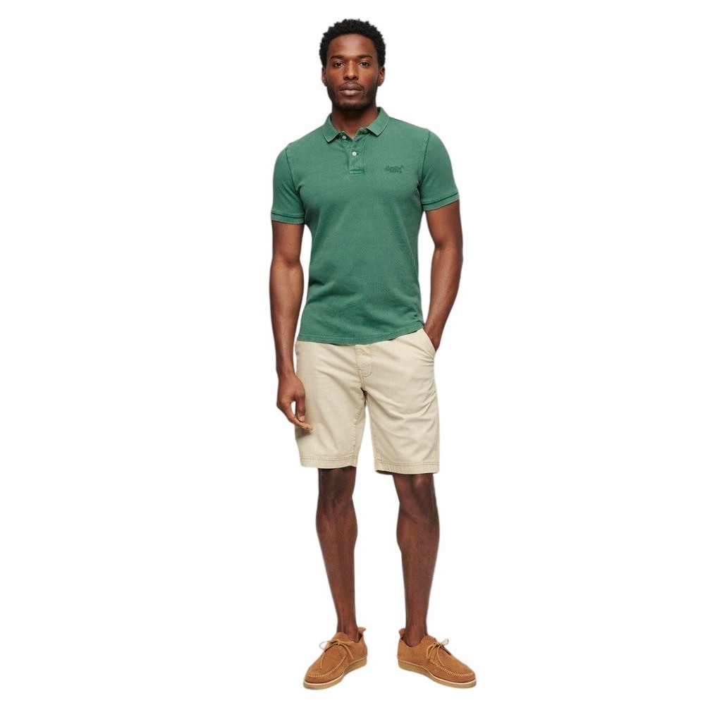 SUPERDRY VINT DESTROY POLO  T-SHIRT ΜΠΛΟΥΖΑ ΑΝΔΡΙΚΗ GREEN