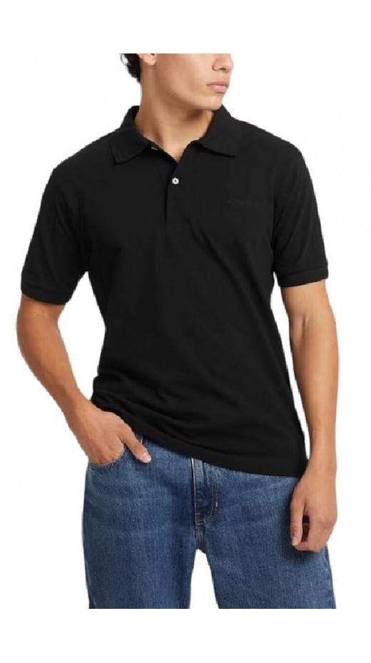 GUESS JEANS SS EMBRO LOGO POLO ΜΠΛΟΥΖΑ ΑΝΔΡΙΚΗ BLACK
