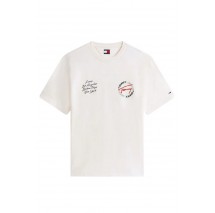 TOMMY JEANS RLX SIGN CIRCLE TEE EXT T-SHIRT ΜΠΛΟΥΖΑ ΑΝΔΡΙΚΗ OFF WHITE
