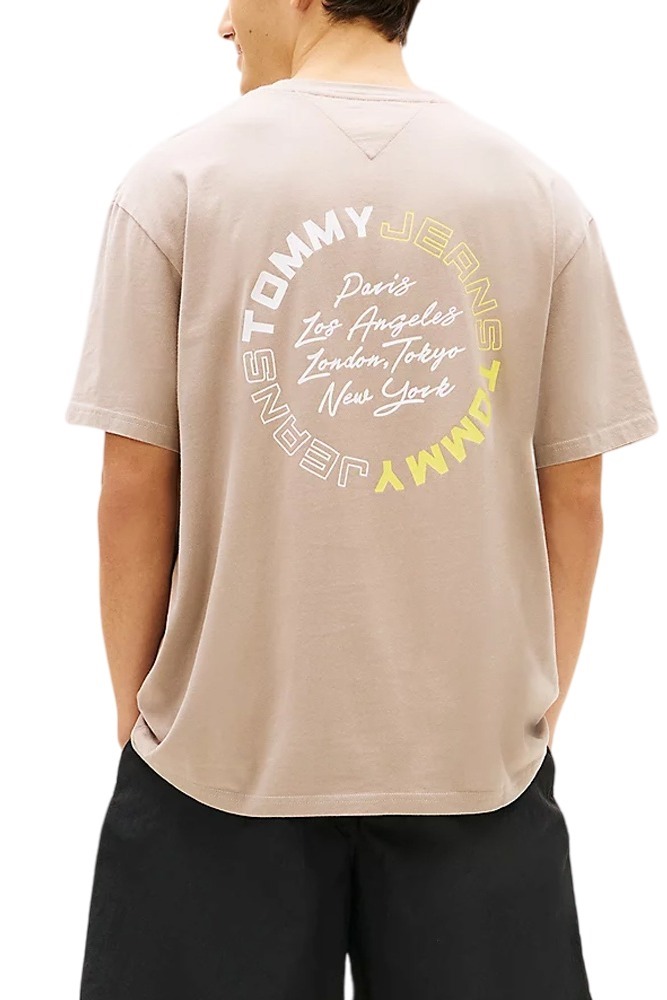 TOMMY JEANS RLX SIGN CIRCLE TEE EXT T-SHIRT ΜΠΛΟΥΖΑ ΑΝΔΡΙΚΗ BEIGE