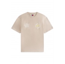 TOMMY JEANS RLX SIGN CIRCLE TEE EXT T-SHIRT ΜΠΛΟΥΖΑ ΑΝΔΡΙΚΗ BEIGE