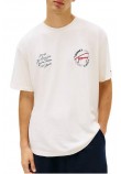 TOMMY JEANS RLX SIGN CIRCLE TEE EXT T-SHIRT ΜΠΛΟΥΖΑ ΑΝΔΡΙΚΗ OFF WHITE