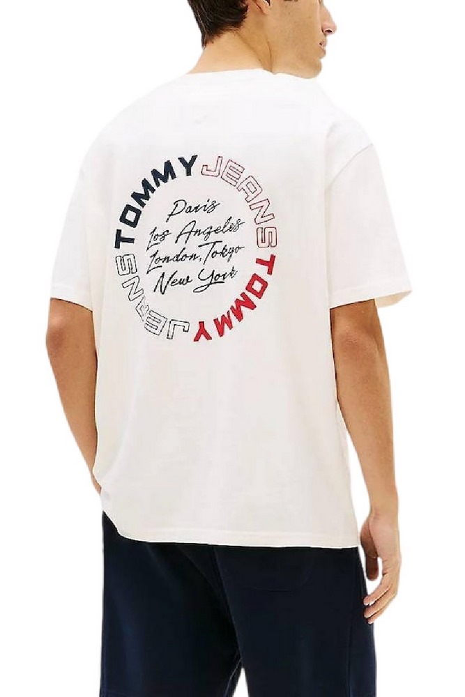 TOMMY JEANS RLX SIGN CIRCLE TEE EXT T-SHIRT ΜΠΛΟΥΖΑ ΑΝΔΡΙΚΗ OFF WHITE