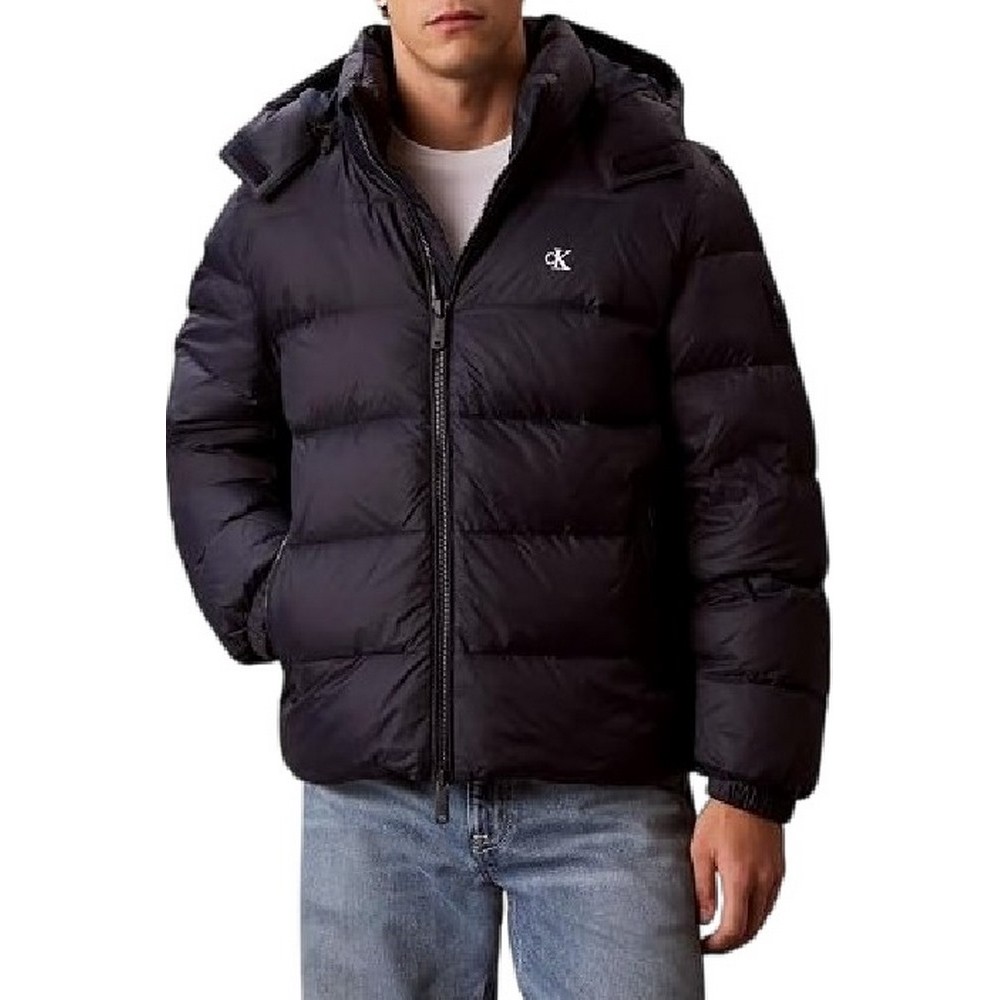 CALVIN KLEIN JEANS LS NYLON ZIP OFF HOOD DOWN PUFFER ΜΠΟΥΦΑΝ ΑΝΔΡΙΚΟ NAVY