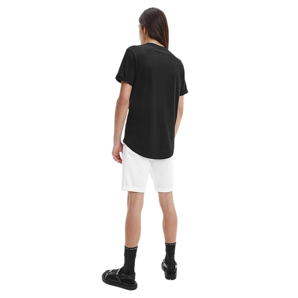 CALVIN KLEIN JEANS BADGE TURN UP SLEEVE T-SHIRT ΑΝΤΡΙΚΟ BLACK CALVIN KLEIN JEANS BADGE TURN UP SLEEVE T-SHIRT ΑΝΤΡΙΚΟ BLACK
