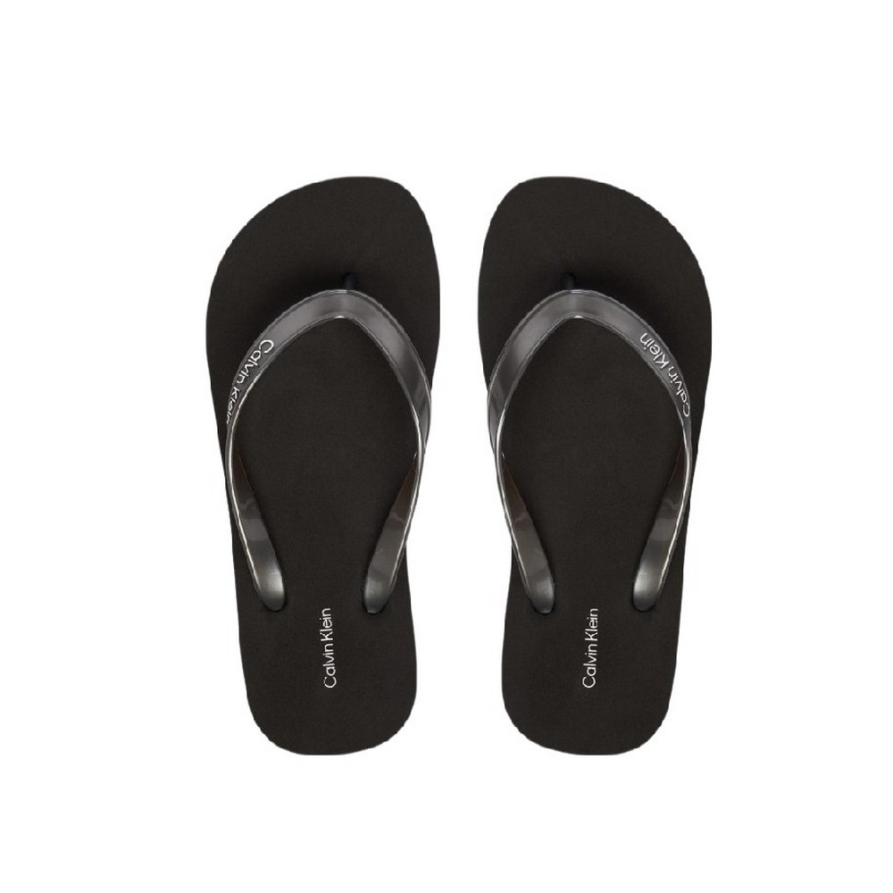 CALVIN KLEIN FLIP FLOP TPU METALLIC ΠΑΝΤΟΦΛΑ ΓΥΝΑΙΚΕΙΑ BLACK/BLACK