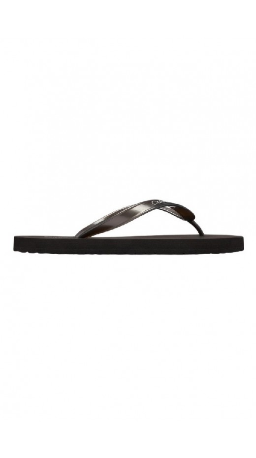 CALVIN KLEIN FLIP FLOP TPU METALLIC ΠΑΝΤΟΦΛΑ ΓΥΝΑΙΚΕΙΑ BLACK/BLACK