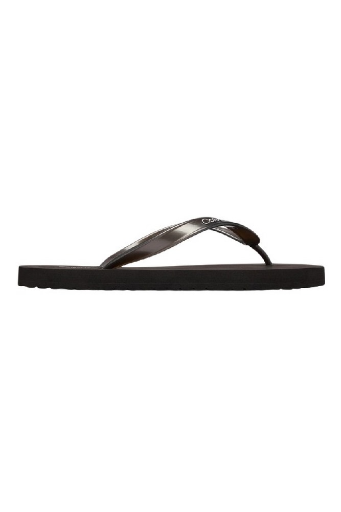 CALVIN KLEIN FLIP FLOP TPU METALLIC ΠΑΝΤΟΦΛΑ ΓΥΝΑΙΚΕΙΑ BLACK/BLACK