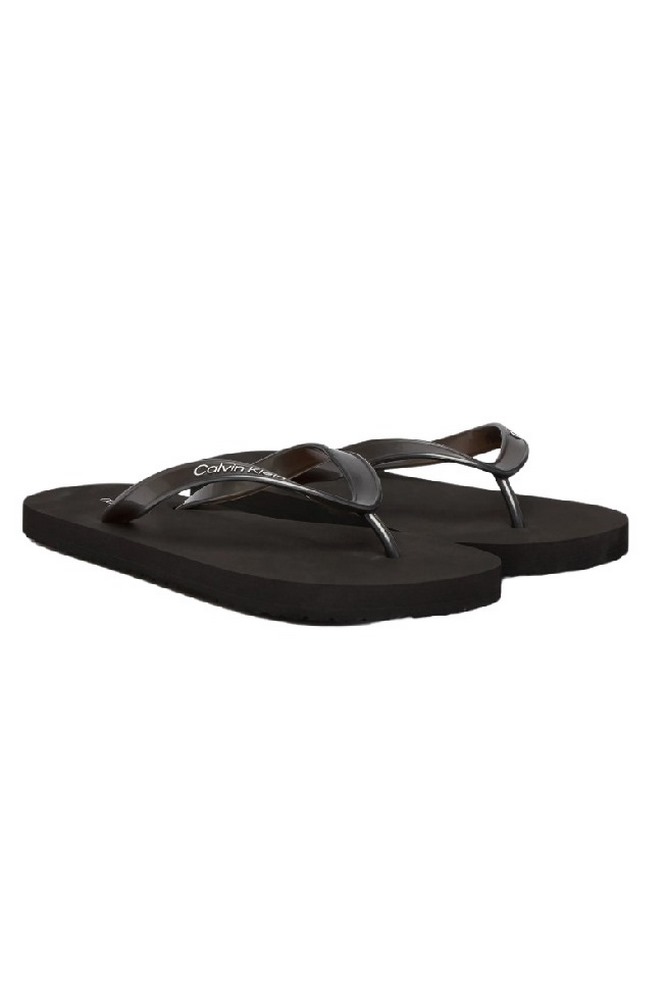 CALVIN KLEIN FLIP FLOP TPU METALLIC ΠΑΝΤΟΦΛΑ ΓΥΝΑΙΚΕΙΑ BLACK/BLACK