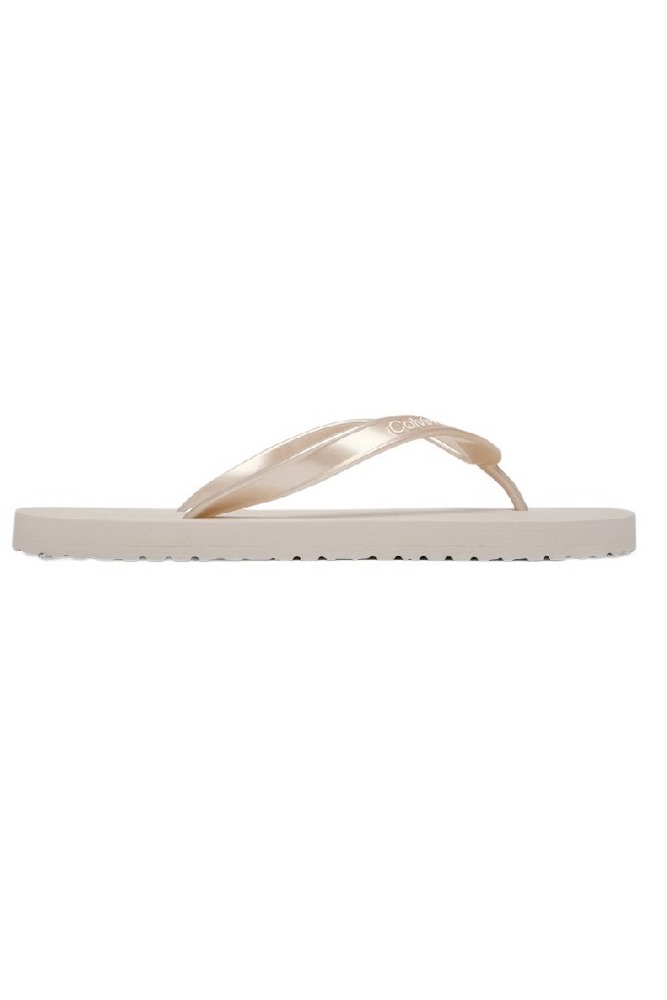 CALVIN KLEIN FLIP FLOP TPU METALLIC ΠΑΝΤΟΦΛΑ ΓΥΝΑΙΚΕΙΑ SILVER