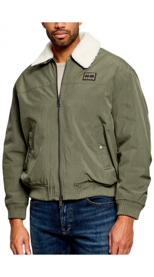 TOMMY JEANS FLAG AVIATOR JACKET ΜΠΟΥΦΑΝ ΑΝΔΡΙΚΟ OLIVE