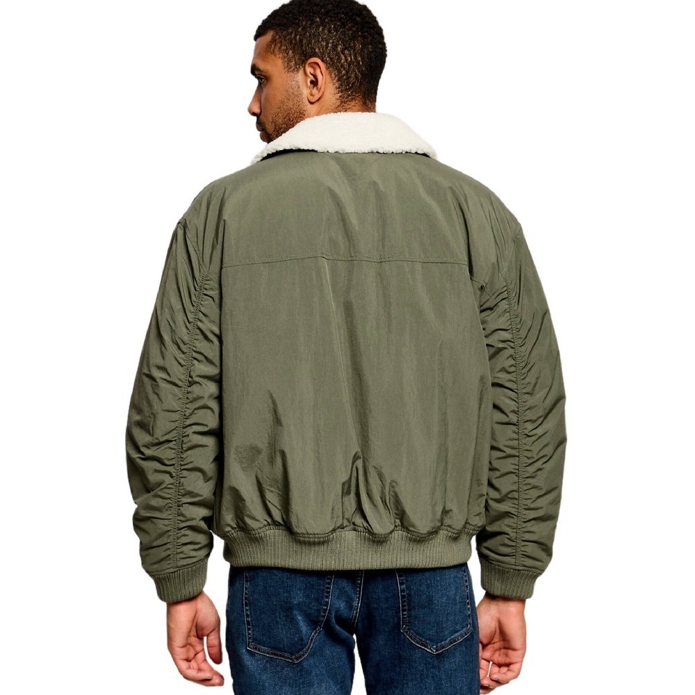 TOMMY JEANS FLAG AVIATOR JACKET ΜΠΟΥΦΑΝ ΑΝΔΡΙΚΟ OLIVE