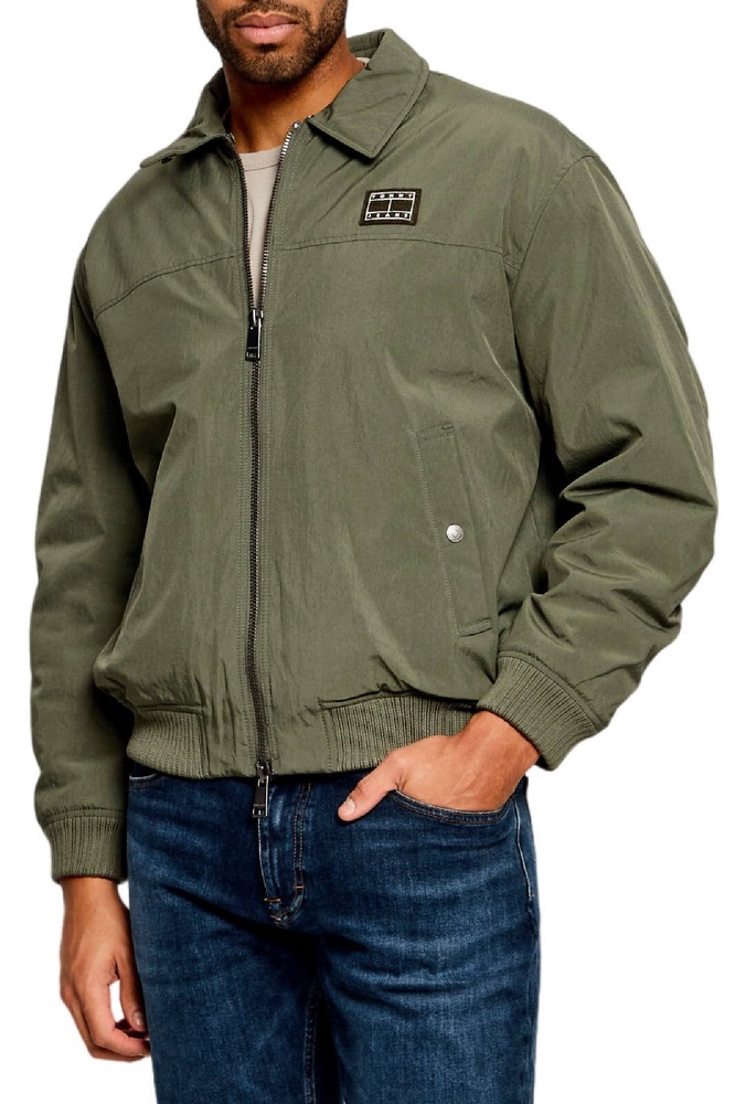 TOMMY JEANS FLAG AVIATOR JACKET ΜΠΟΥΦΑΝ ΑΝΔΡΙΚΟ OLIVE