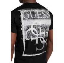 GUESS BSC PAINTERS TEE T-SHIRT ΜΠΛΟΥΖΑ ΑΝΔΡΙΚΗ BLACK