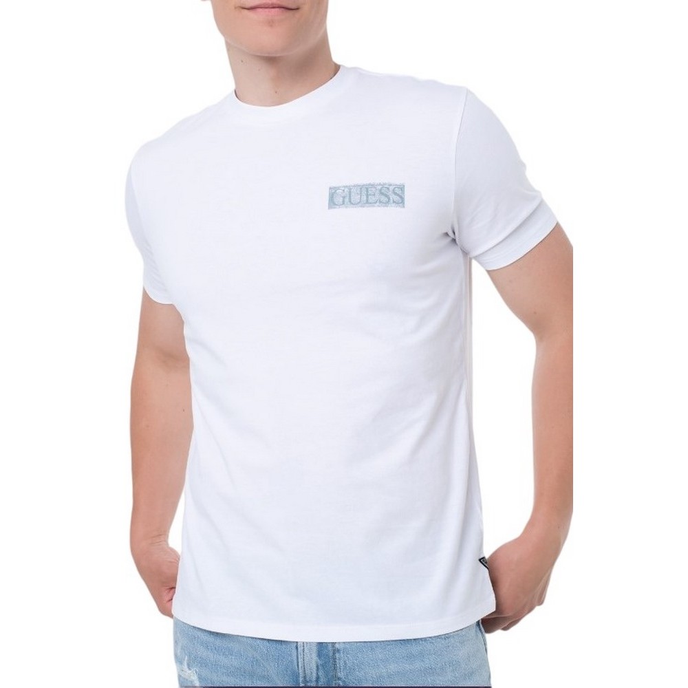 GUESS BSC PAINTERS TEE T-SHIRT ΜΠΛΟΥΖΑ ΑΝΔΡΙΚΗ WHITE