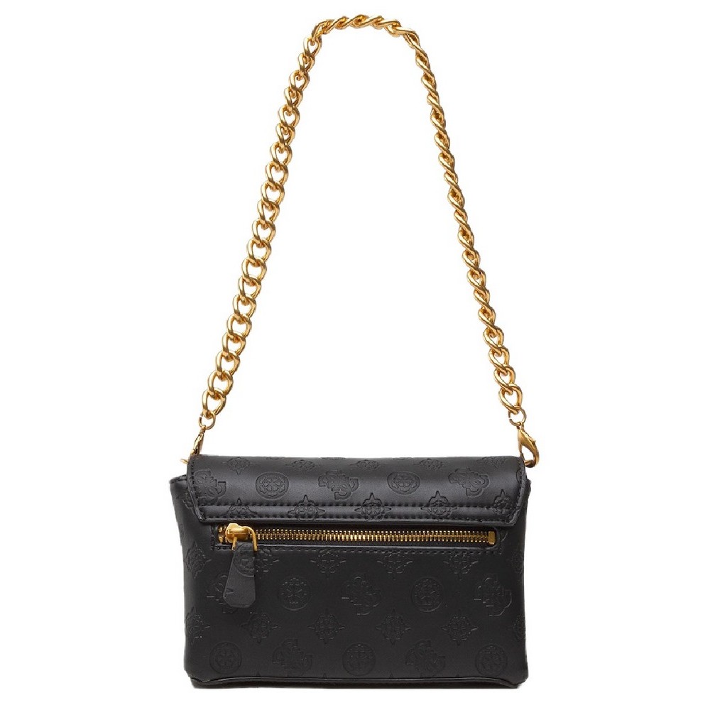 ΤΣΑΝΤΑ ZANELLE FLAP BAG ΓΥΝΑΙΚΕΙΑ GUESS BLACK