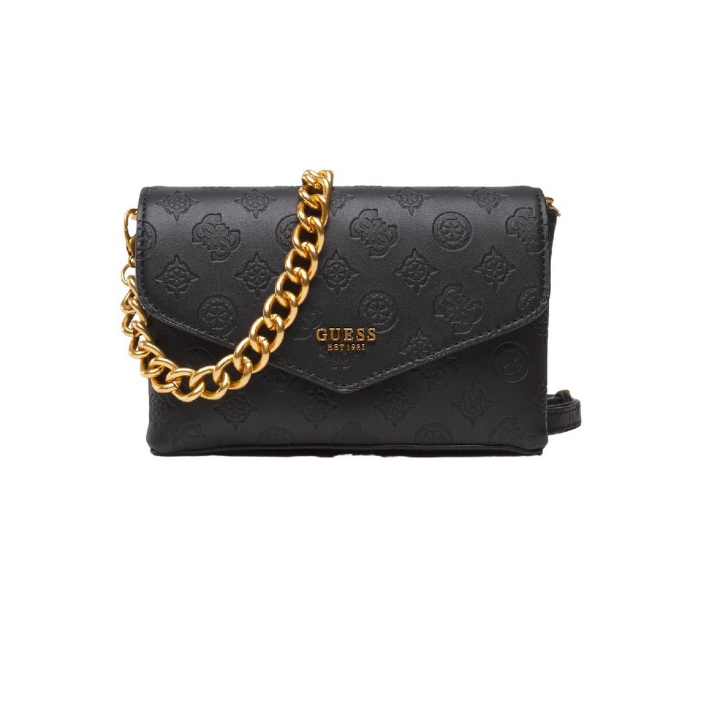 ΤΣΑΝΤΑ ZANELLE FLAP BAG ΓΥΝΑΙΚΕΙΑ GUESS BLACK