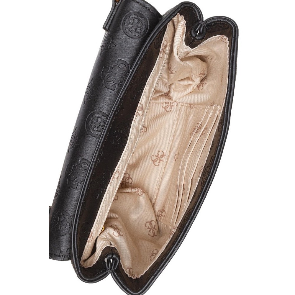 ΤΣΑΝΤΑ ZANELLE FLAP BAG ΓΥΝΑΙΚΕΙΑ GUESS BLACK