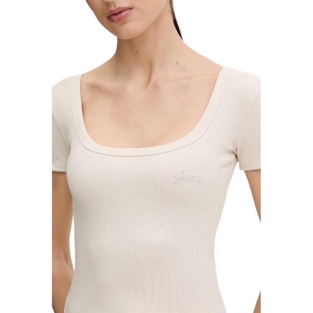 GUESS LAVINIA RIB ΤΟΠ ΓΥΝΑΙΚΕΙΟ BEIGE