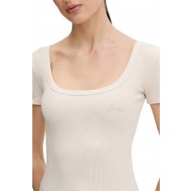 GUESS LAVINIA RIB ΤΟΠ ΓΥΝΑΙΚΕΙΟ BEIGE