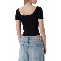 GUESS LAVINIA RIB ΤΟΠ ΓΥΝΑΙΚΕΙΟ BLACK