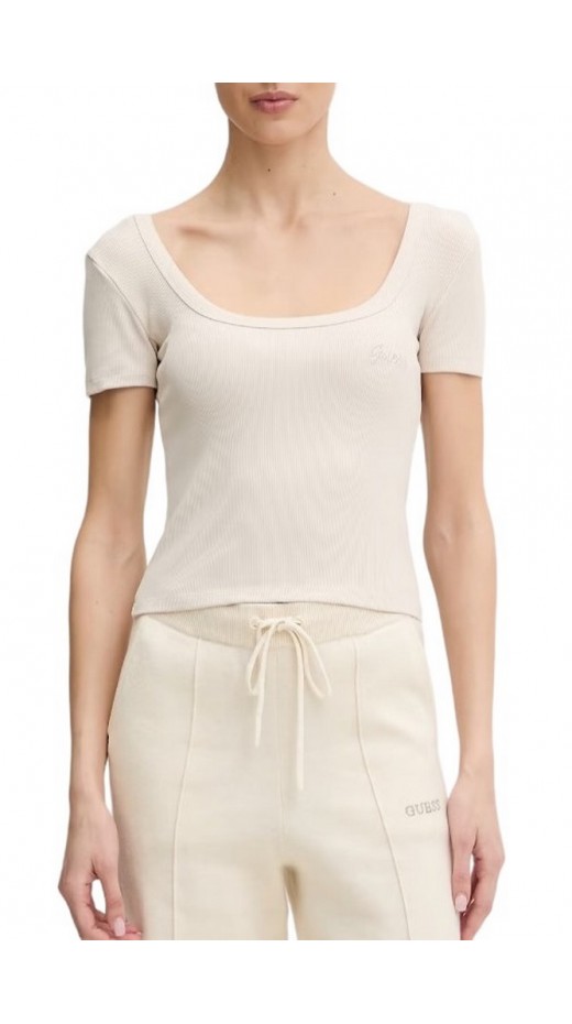 GUESS LAVINIA RIB ΤΟΠ ΓΥΝΑΙΚΕΙΟ BEIGE