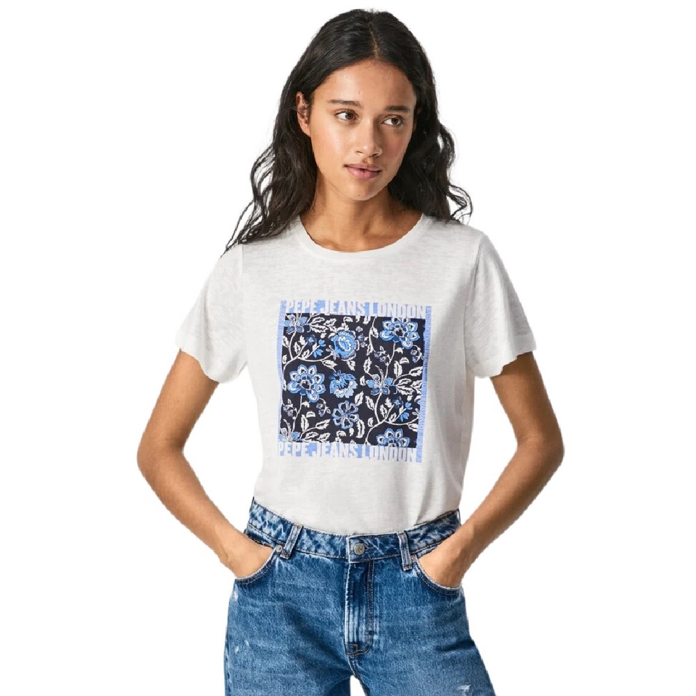 T-SHIRT ANDREA ΓΥΝΑΙΚΕΙΟ PEPE JEANS LONDON WHITE