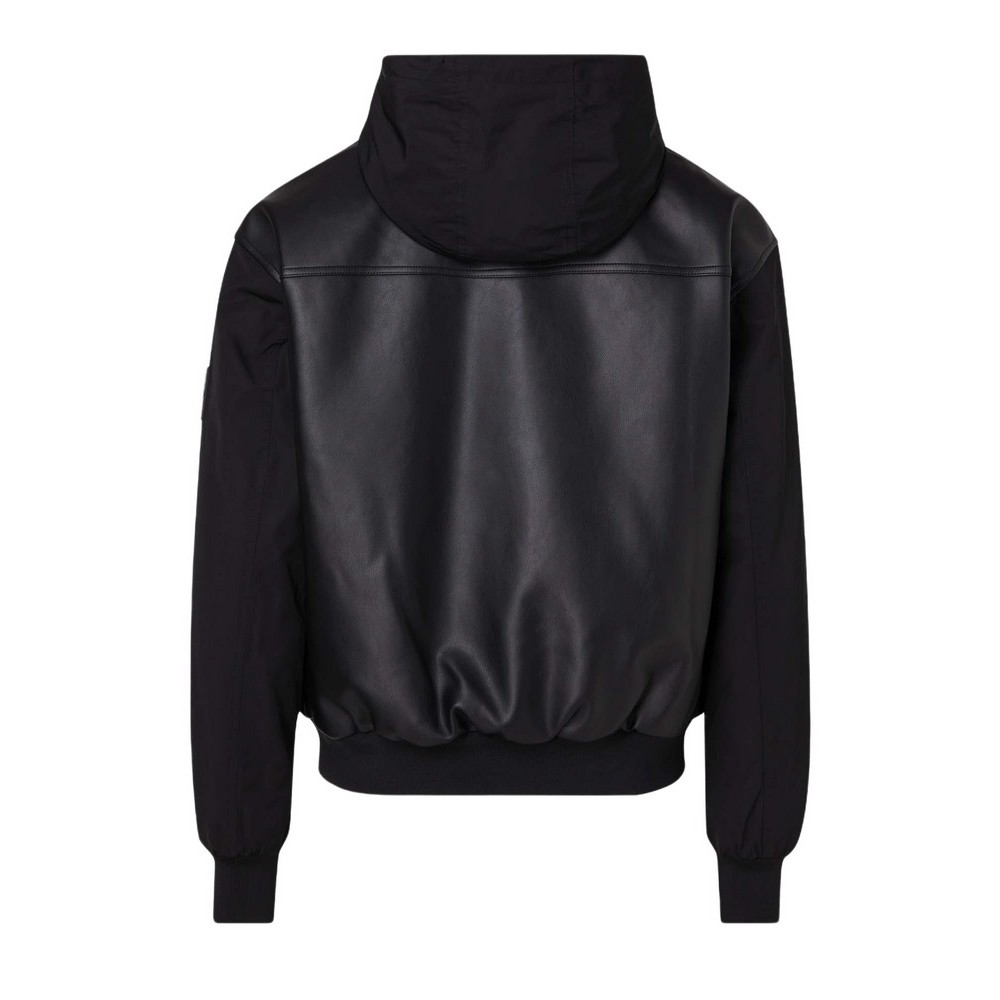 CALVIN KLEIN FAUX LEATHER BOMBER JACKET ΜΠΟΥΦΑΝ ΑΝΔΡΙΚΟ BLACK