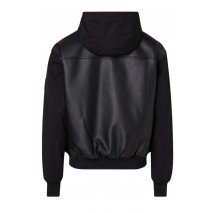 CALVIN KLEIN FAUX LEATHER BOMBER JACKET ΜΠΟΥΦΑΝ ΑΝΔΡΙΚΟ BLACK