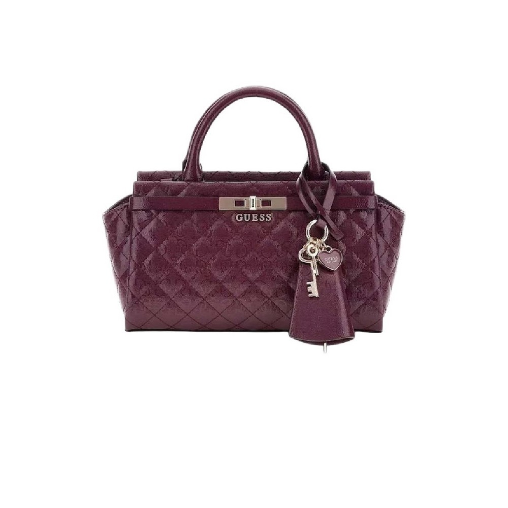 GUESS IDRA SMALL SATCHEL ΤΣΑΝΤΑ ΓΥΝΑΙΚΕΙΑ WINE