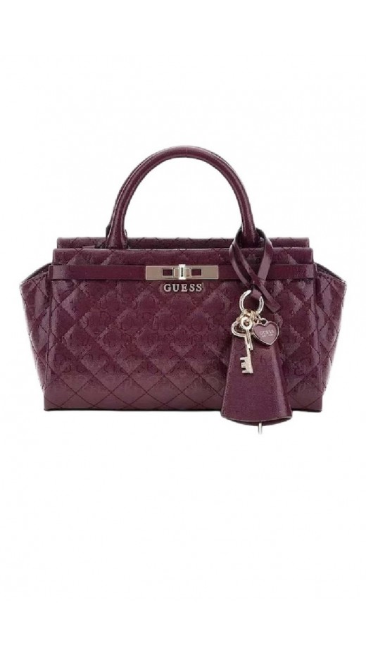 GUESS IDRA SMALL SATCHEL ΤΣΑΝΤΑ ΓΥΝΑΙΚΕΙΑ WINE