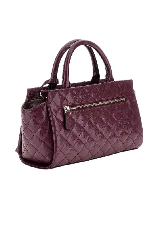 GUESS IDRA SMALL SATCHEL ΤΣΑΝΤΑ ΓΥΝΑΙΚΕΙΑ WINE