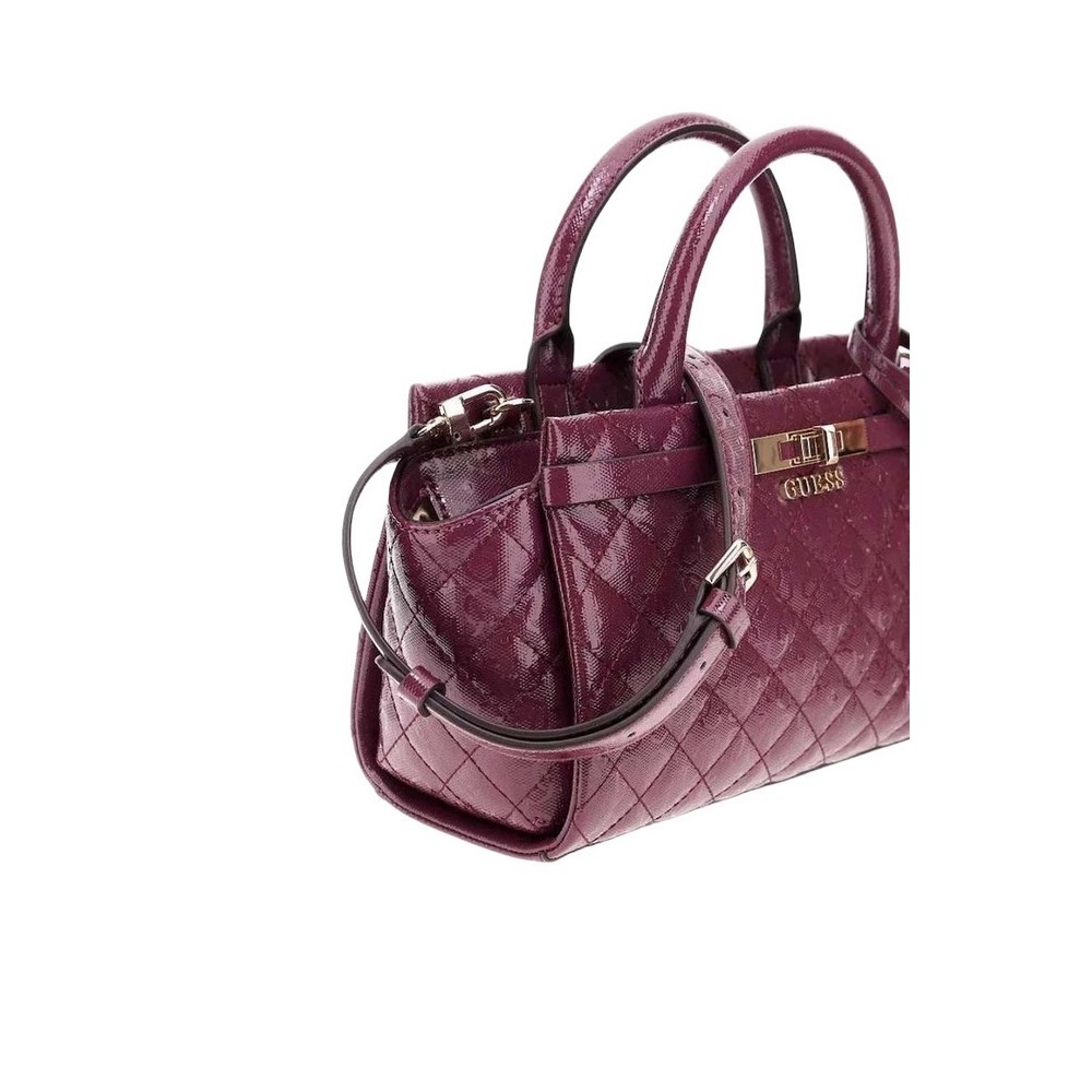 GUESS IDRA SMALL SATCHEL ΤΣΑΝΤΑ ΓΥΝΑΙΚΕΙΑ WINE